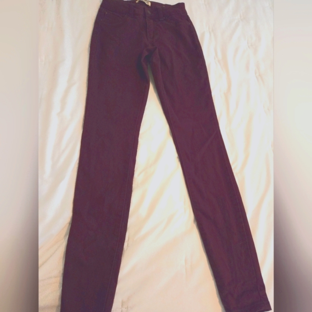 Burgundy jeans